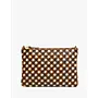 Flat Clutch w/ Tabs Woven Diagonal Oat Multi