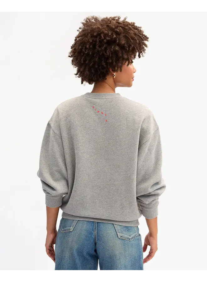 Oversized Sweatshirt - Grand Block Ciao - Grey Melange