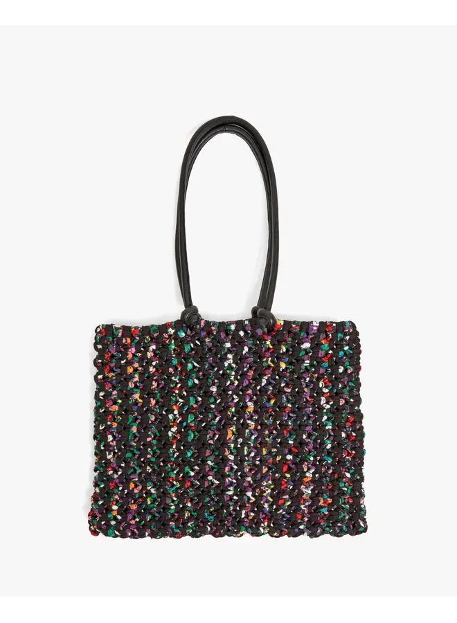 Sandy Woven Tote - Blk Multi