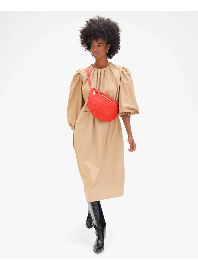 Grande Fanny - Woven Diagonal- Bright Poppy