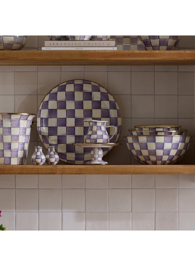 Violet Check Creamer