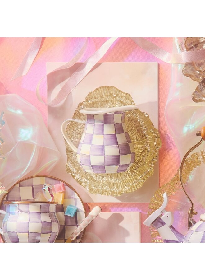 Violet Check Creamer