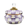 Violet Check Squashed Pot