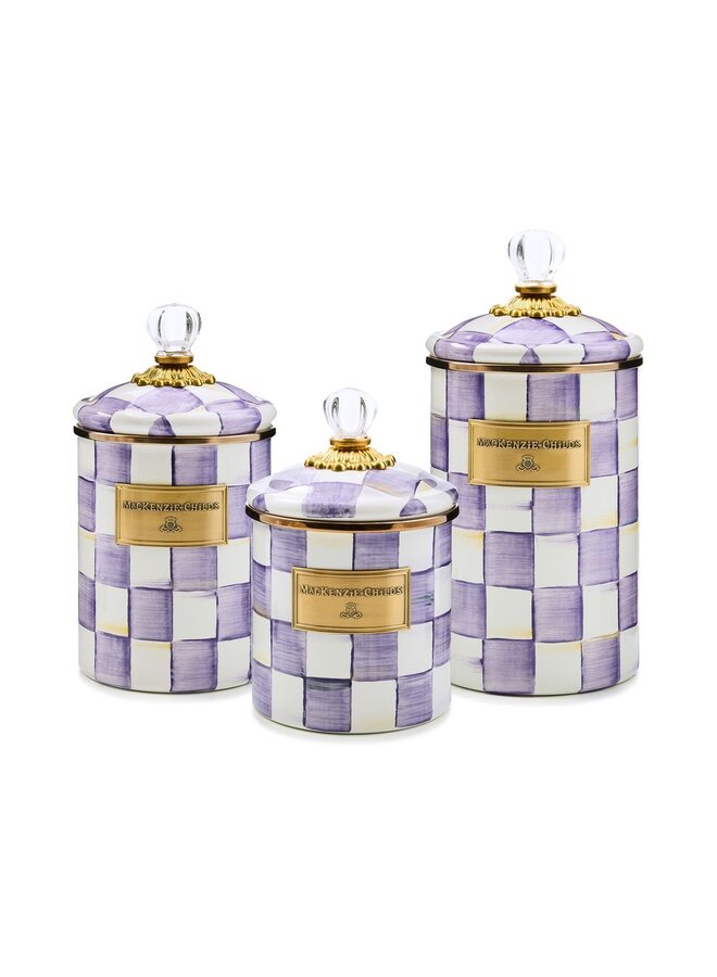 Violet Check Small Canister