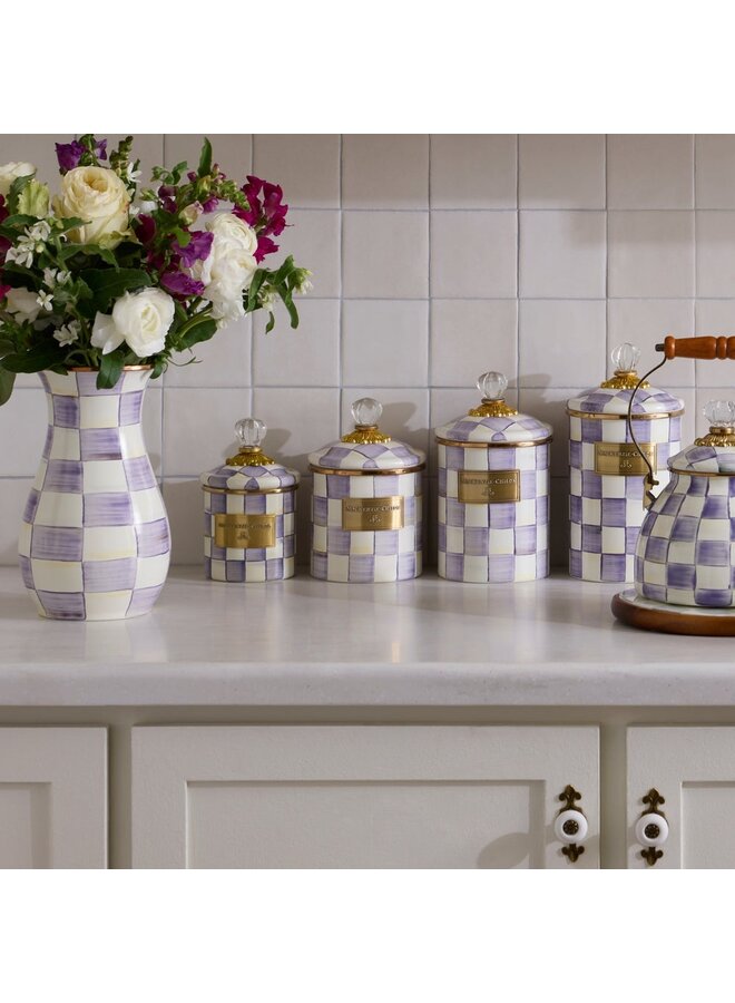 Violet Check Small Canister