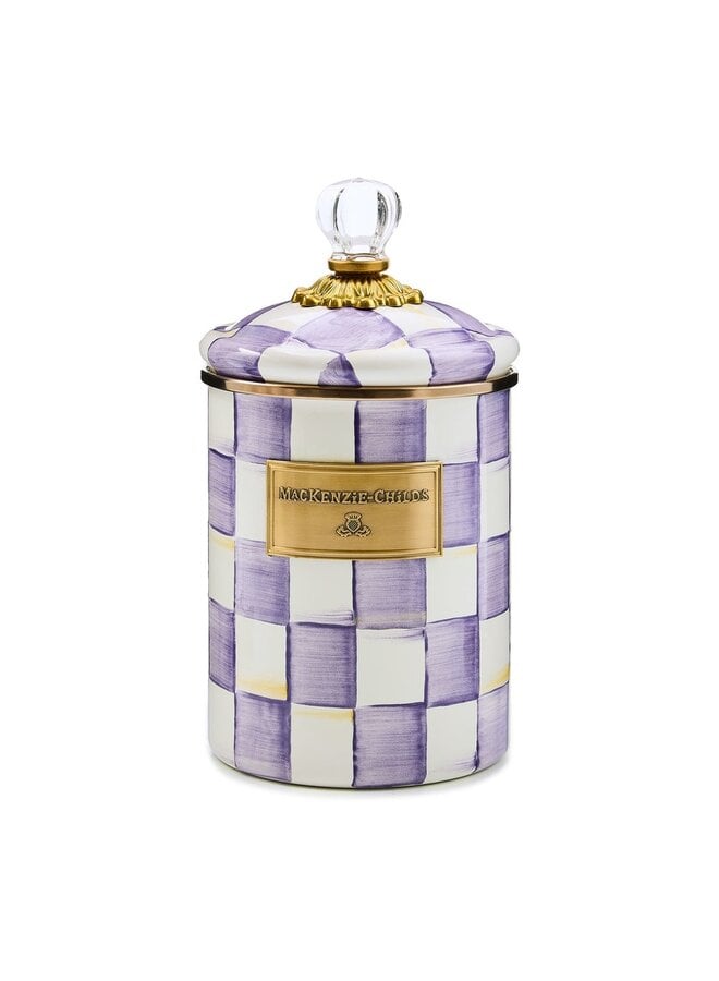 Violet Check Medium Canister