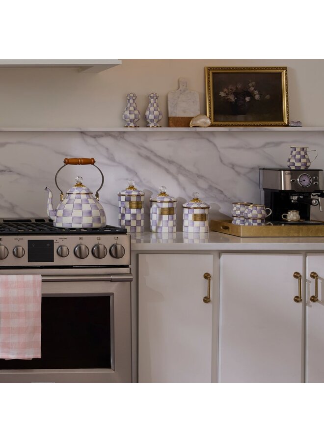 Violet Check Medium Canister