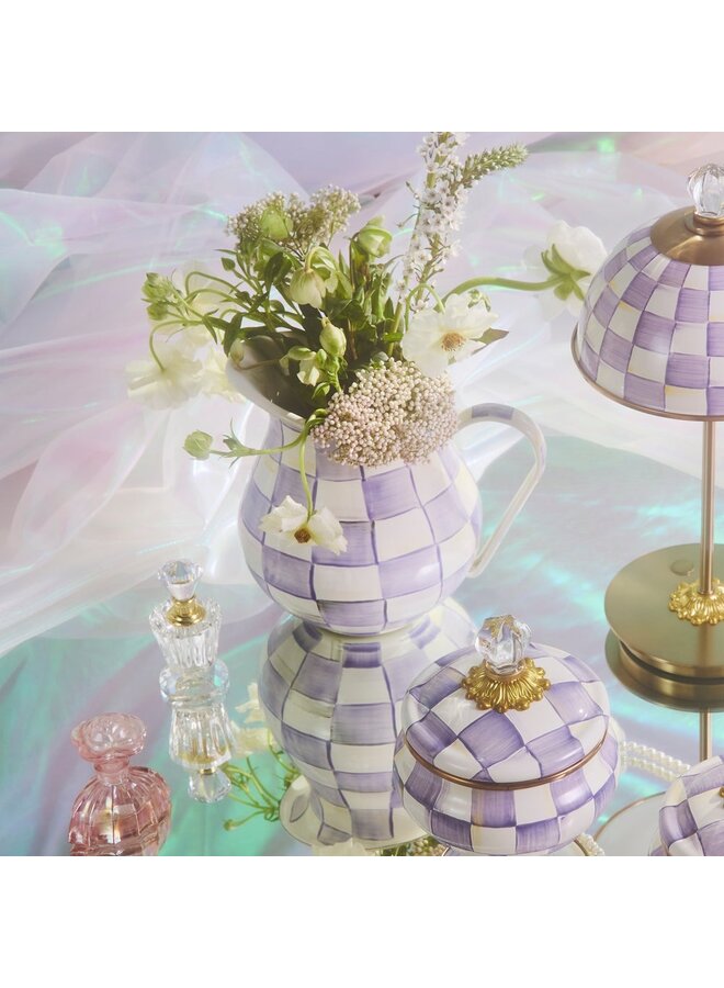 Violet Check Pitcher