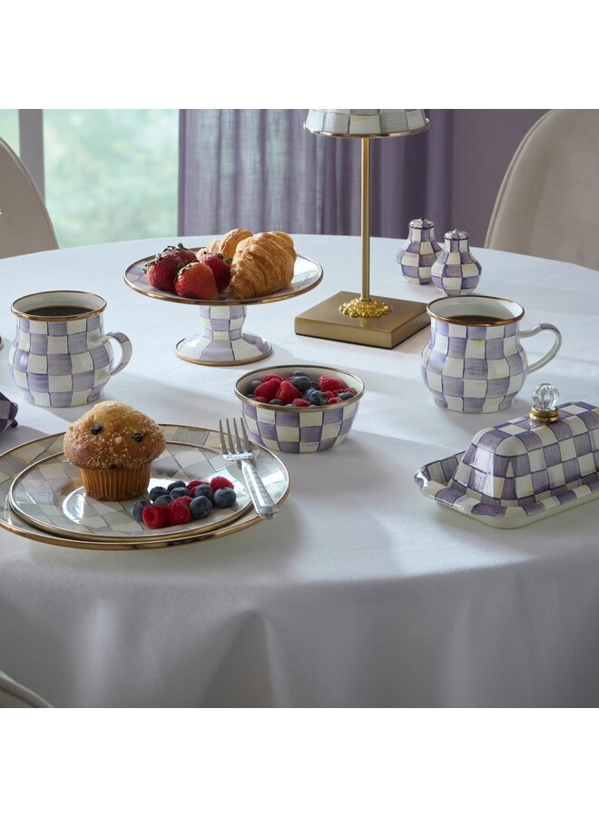 Violet Check Pinch Bowl