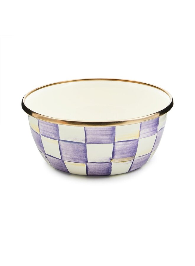 Violet Check Pinch Bowl