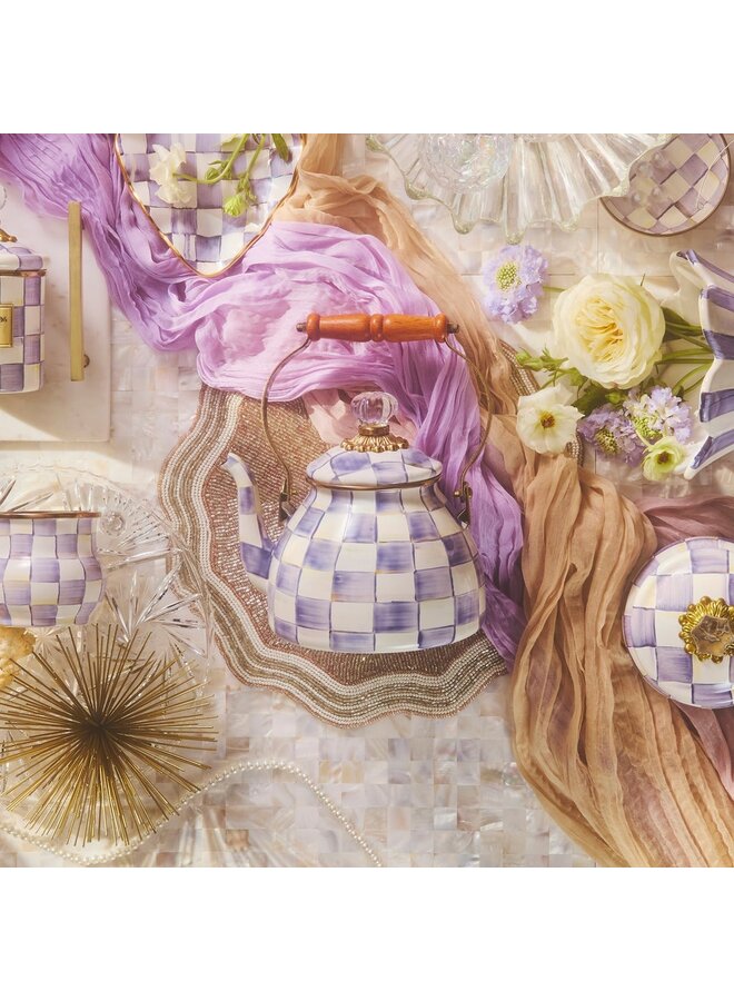 Violet Check 2 Quart Tea Kettle