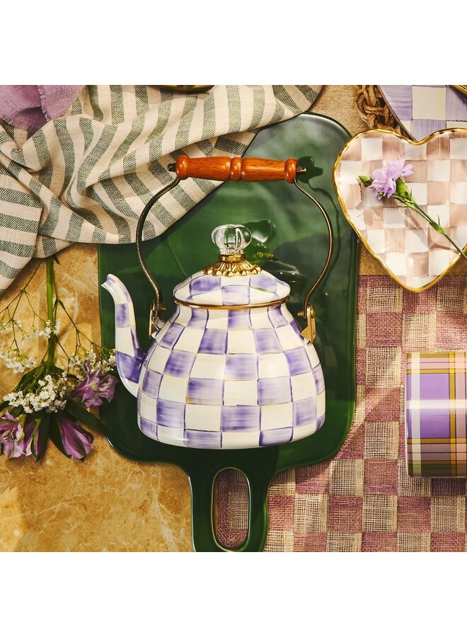Violet Check 2 Quart Tea Kettle
