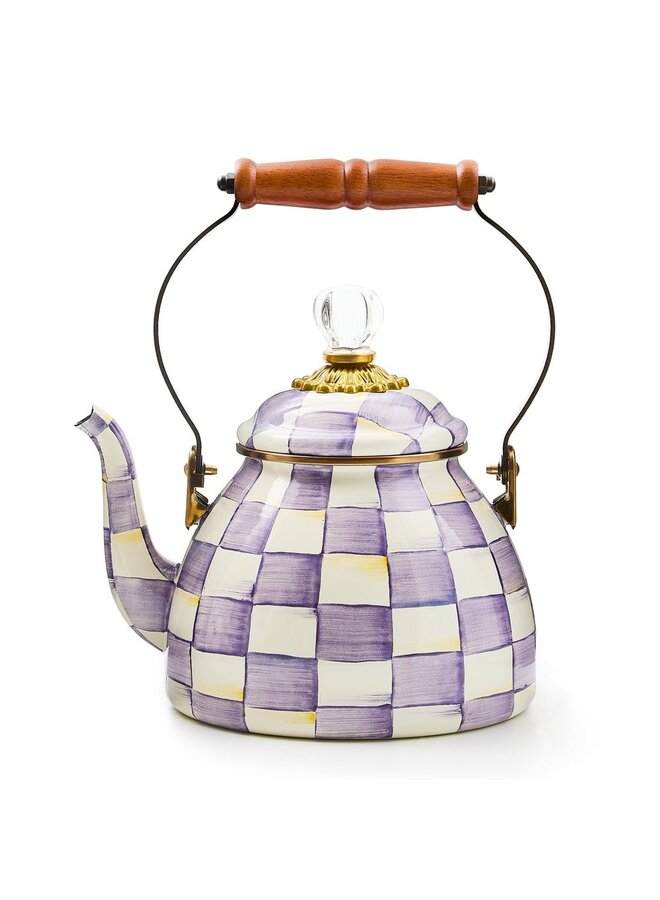 Violet Check 2 Quart Tea Kettle