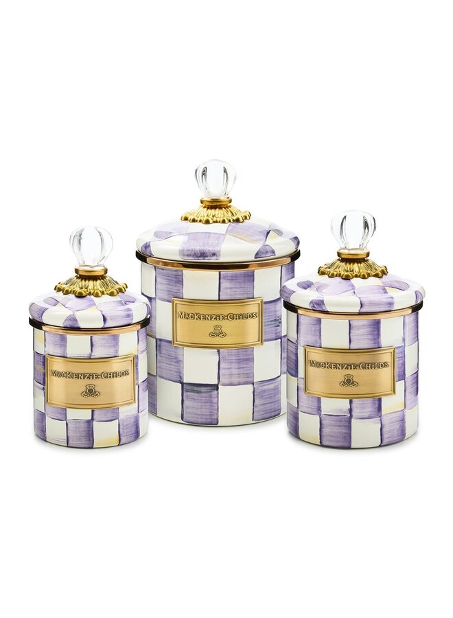 Violet Check Demi Canister