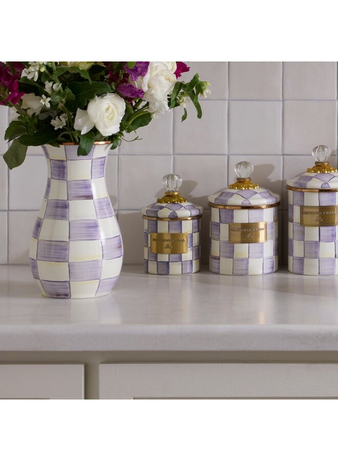 Violet Check Demi Canister