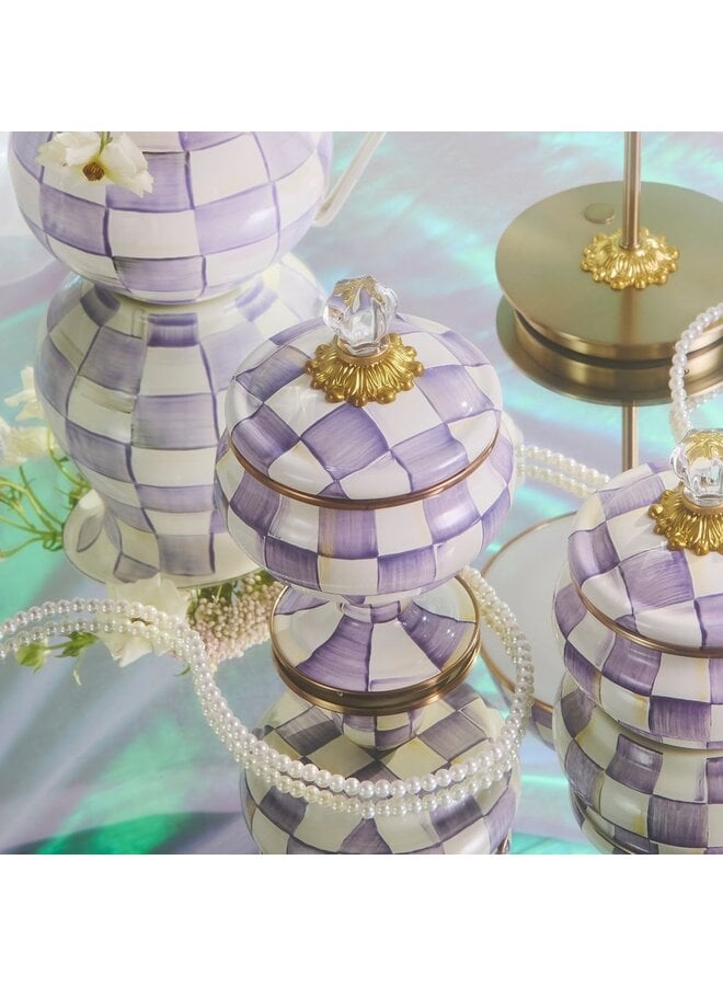 Violet Check Curiosity Pot