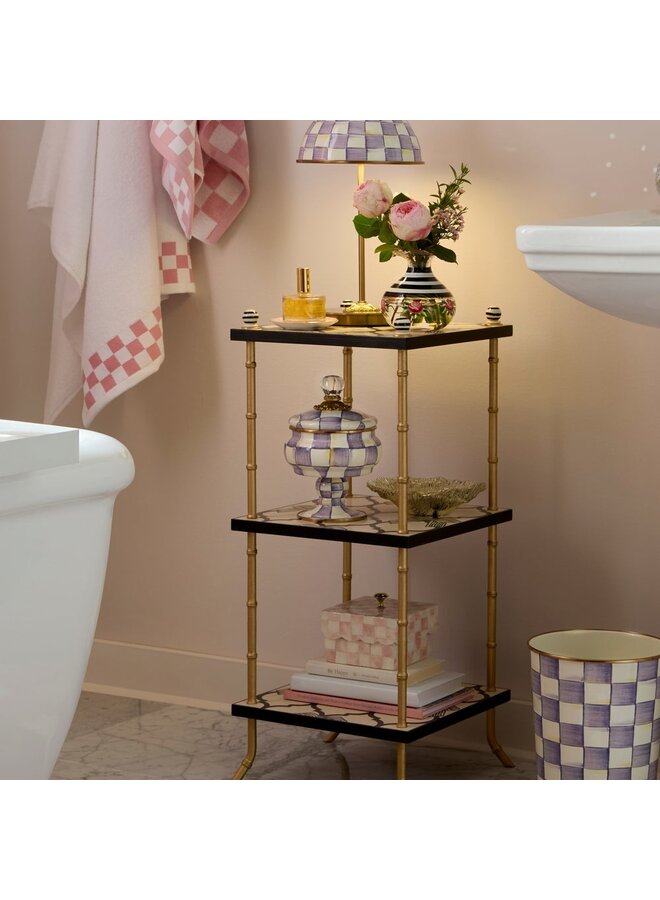 Violet Check Curiosity Pot