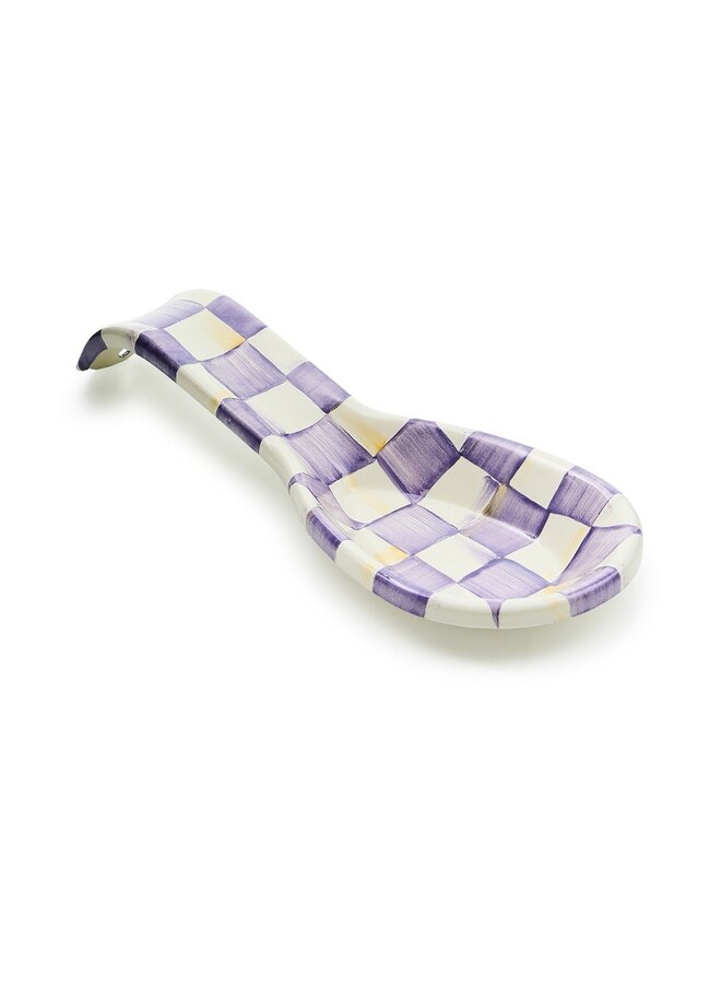 Violet Check Spoon Rest