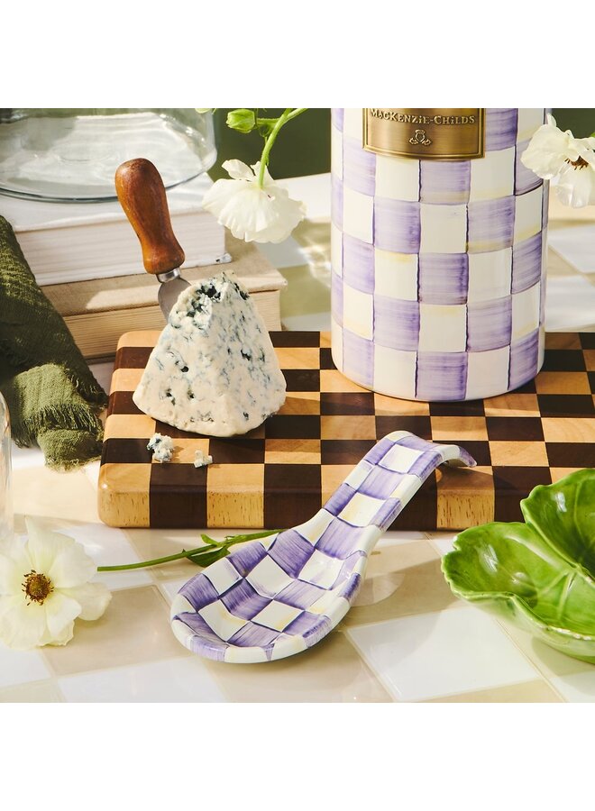 Violet Check Spoon Rest