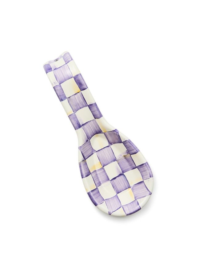 Violet Check Spoon Rest