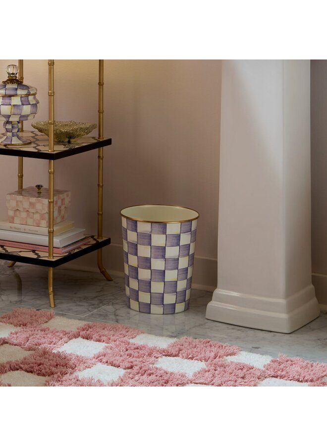 Violet Check Waste Bin