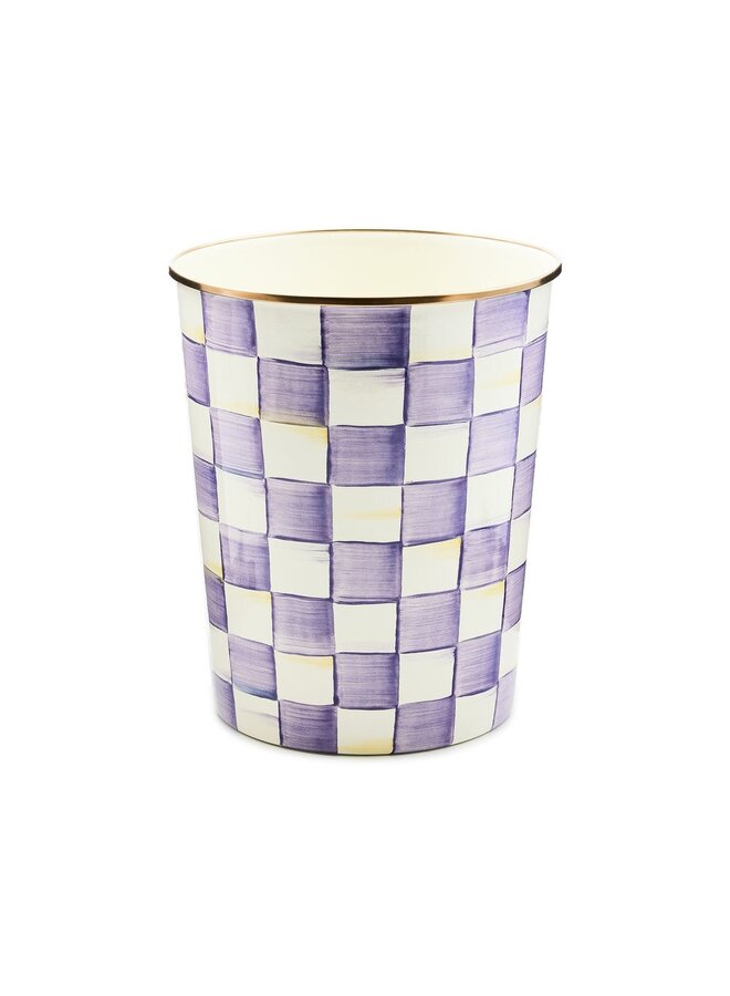 Violet Check Waste Bin