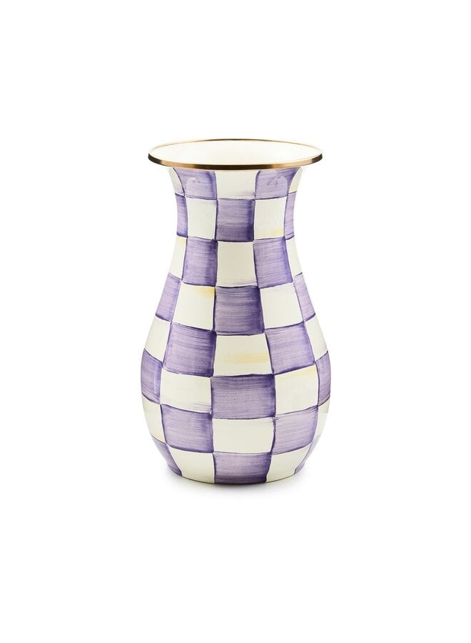 Violet Check Tall Vase
