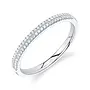 14K White Gold Think Double Band (.12ct, Size 7)
