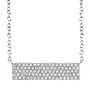 14 White Gold/Diamond Pave Rectangle Necklace (.25ct)