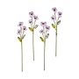 Purple Pansy Beaded Flower Stems, Set of 4