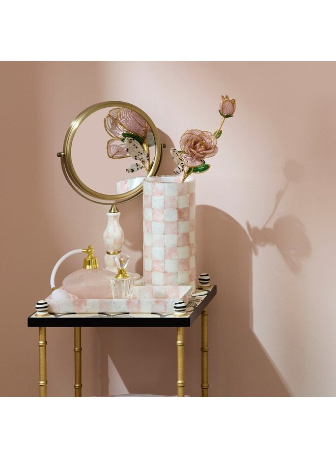 Purple Rose Beaded Flower Stems, Set of 4