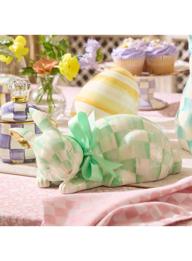 Mint Check Fluffy Bunny
