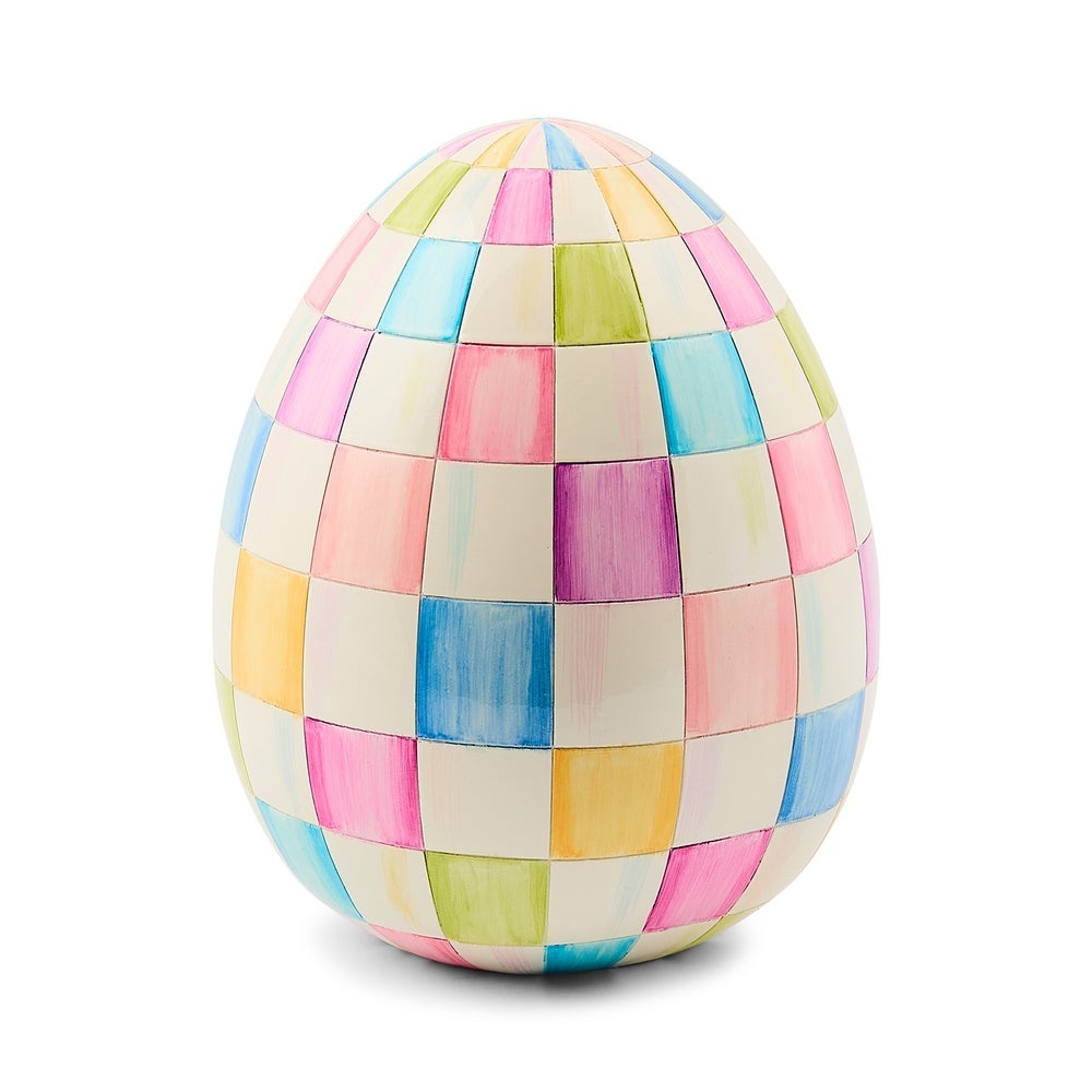 Spring Frolic Frolic Spring Multi Check Medium Egg - ivory & birch