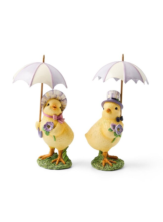 Pansy Party Umbrella Chicks, Set of 2