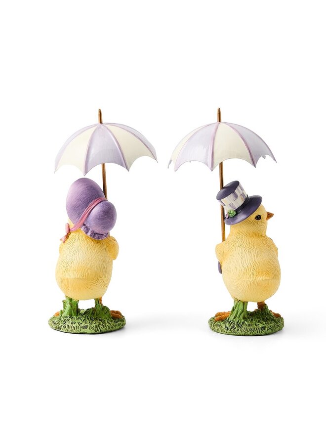 Pansy Party Umbrella Chicks, Set of 2