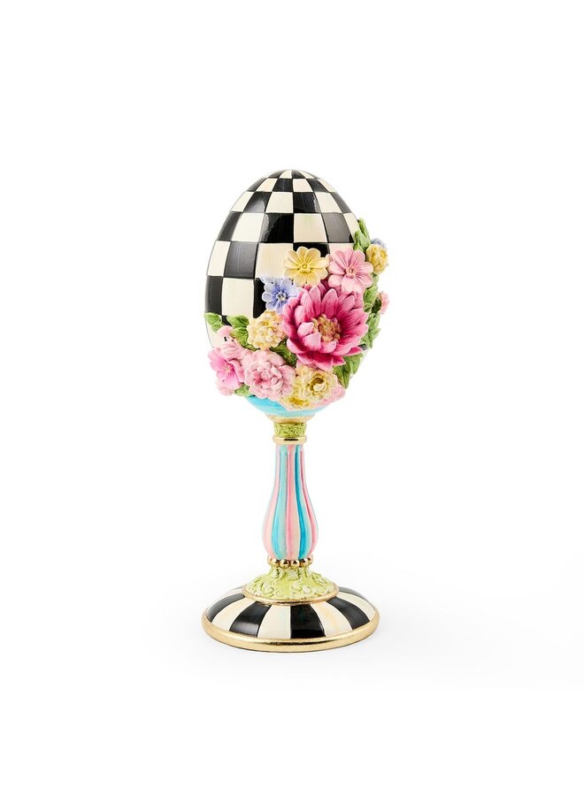 Frolic Spring Floral Pedestal Egg