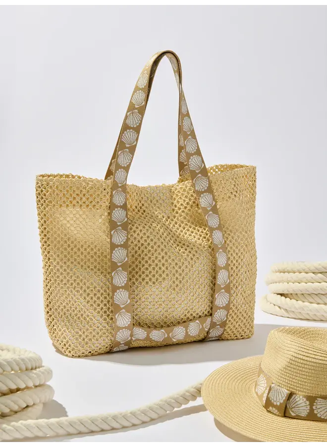 Shelly Tote and Hat Set - Tan