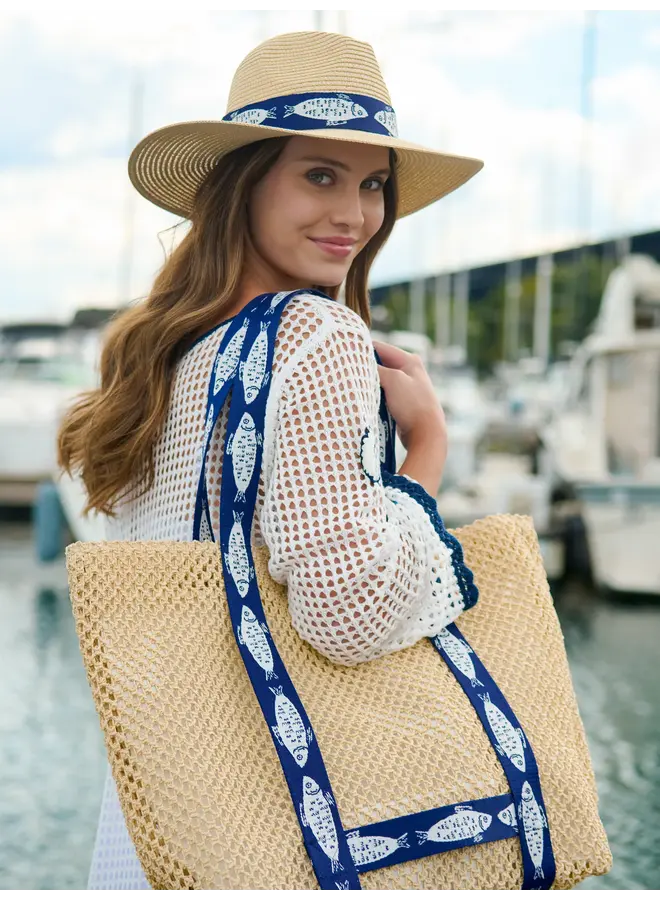 Fisher Tote and Hat Set - Navy