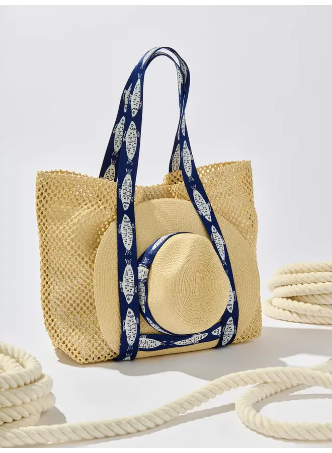 Fisher Tote and Hat Set - Navy
