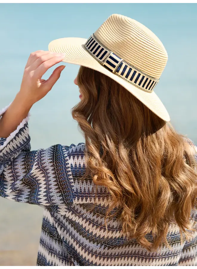 Dorian Tote and Hat Set - Navy