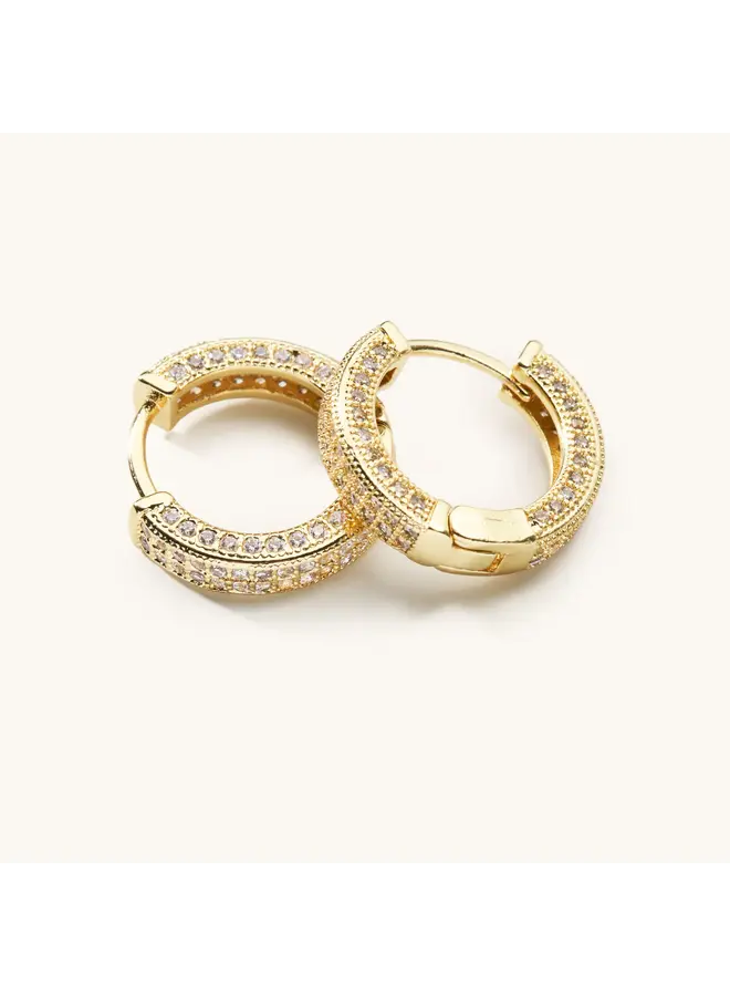 Winona Pave Hoops - Gold