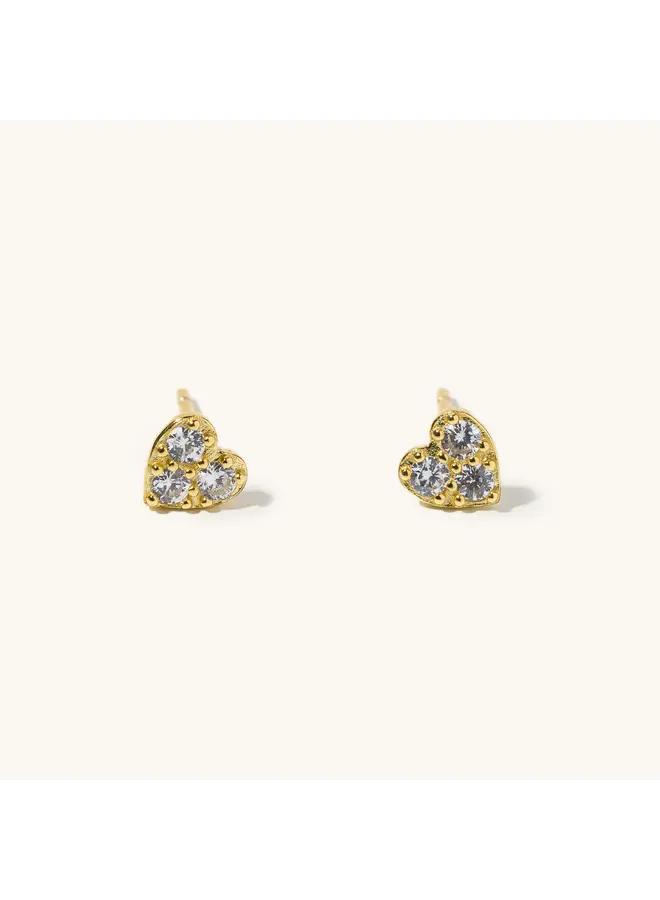 Crystal Mini Heart Studs