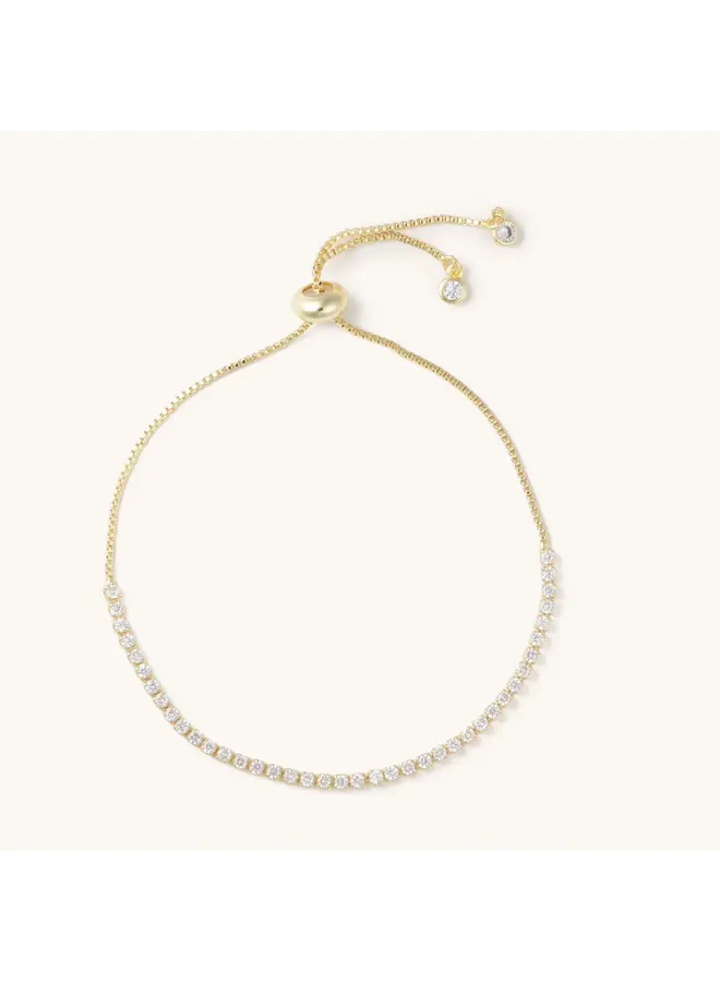 Diamond Chain Gold Slider Bracelet