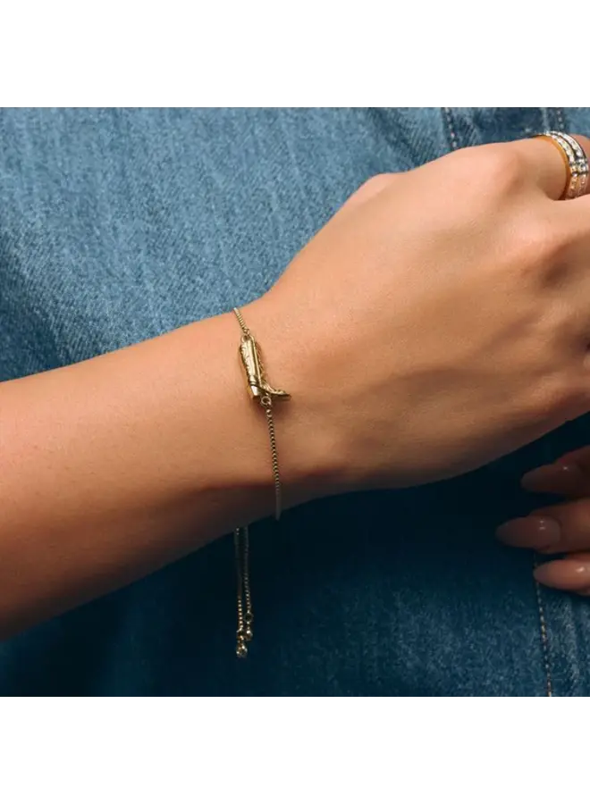 Gold Cowboy Boot Slider