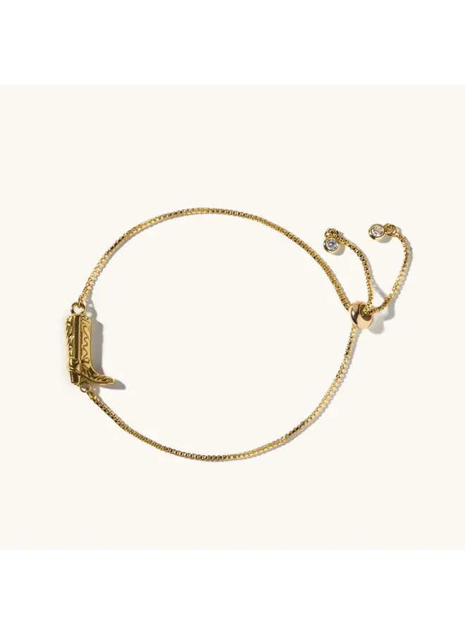 Gold Cowboy Boot Slider