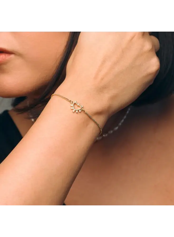 Elizabeth Crystal Heart Slider