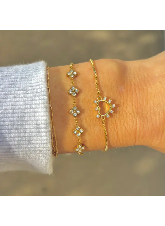 Elizabeth Crystal Heart Slider