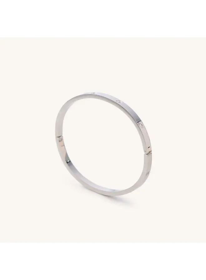 Mini Corinne Silver Bangle Bracelet