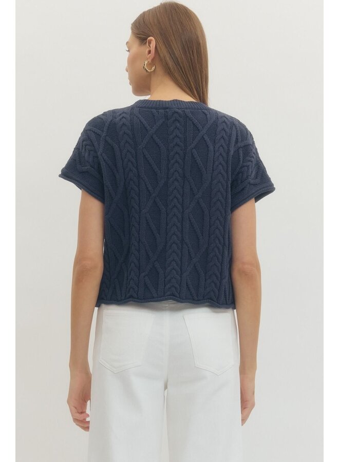 Cable Knit Sweater Tee