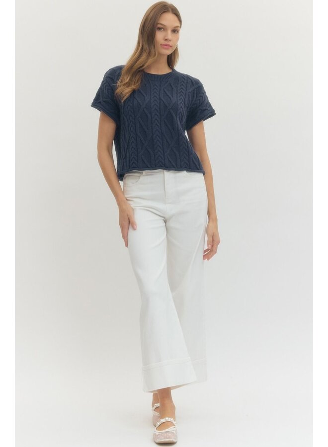 Cable Knit Sweater Tee